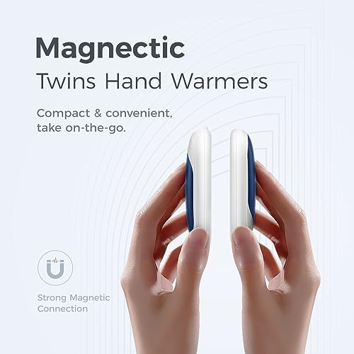 OCOOPA Magnetic Rechargeable Hand Warmers 2 Pack, Ultrathin Electric Handwarmers, Portable Pocket-Sized Heater, for Men, Women Purse Must Haves, Union UT3 Lite
